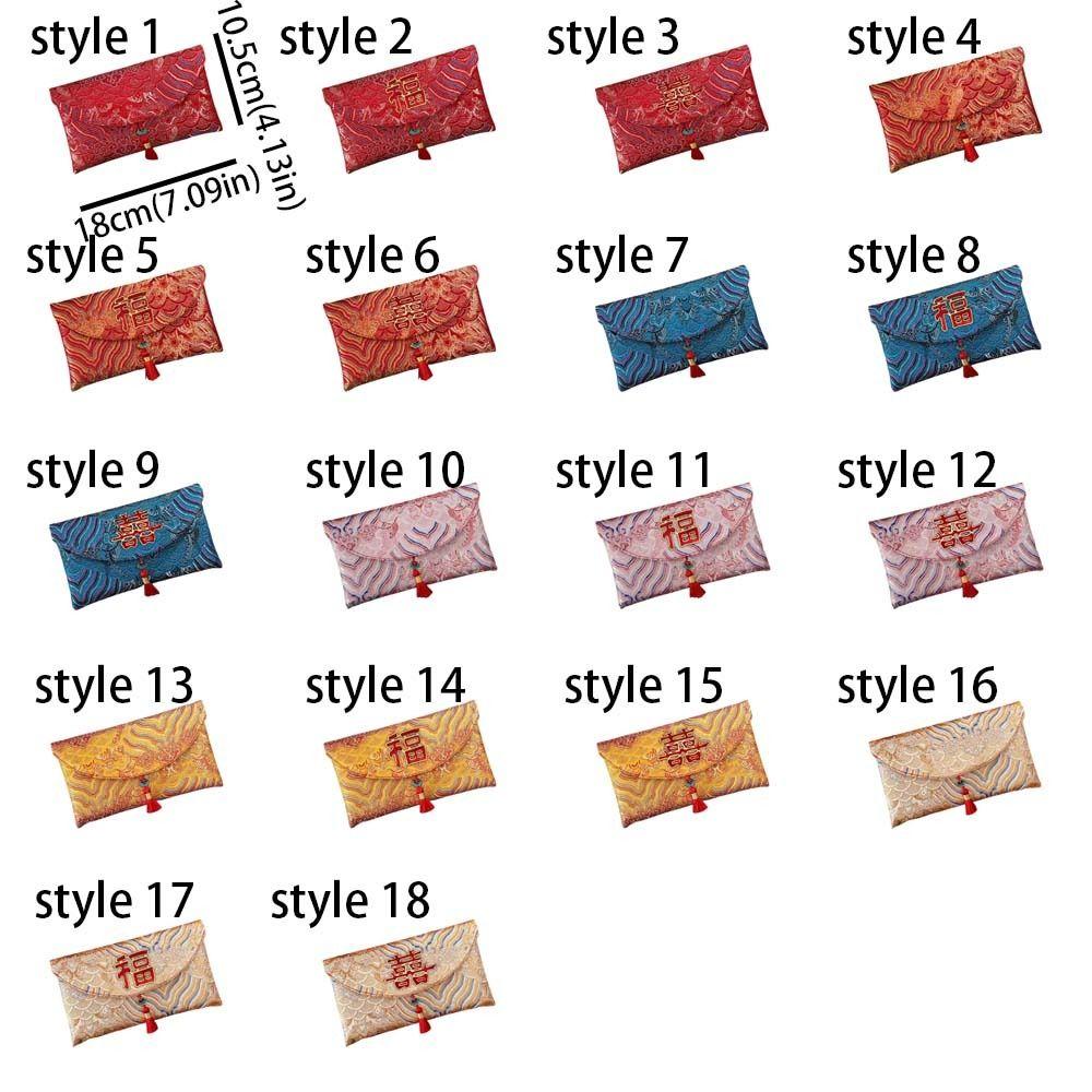 Cloth Wedding Money Pocket Chinese Style Red Packet HongBao New Year Red Envelope  Spring Festival