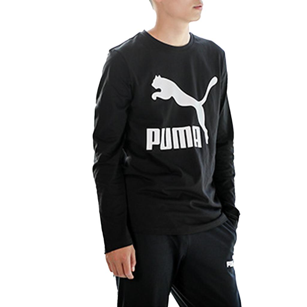 Puma Long Sleeve Casual Running T-Shirt Men Tops Black 530686-01