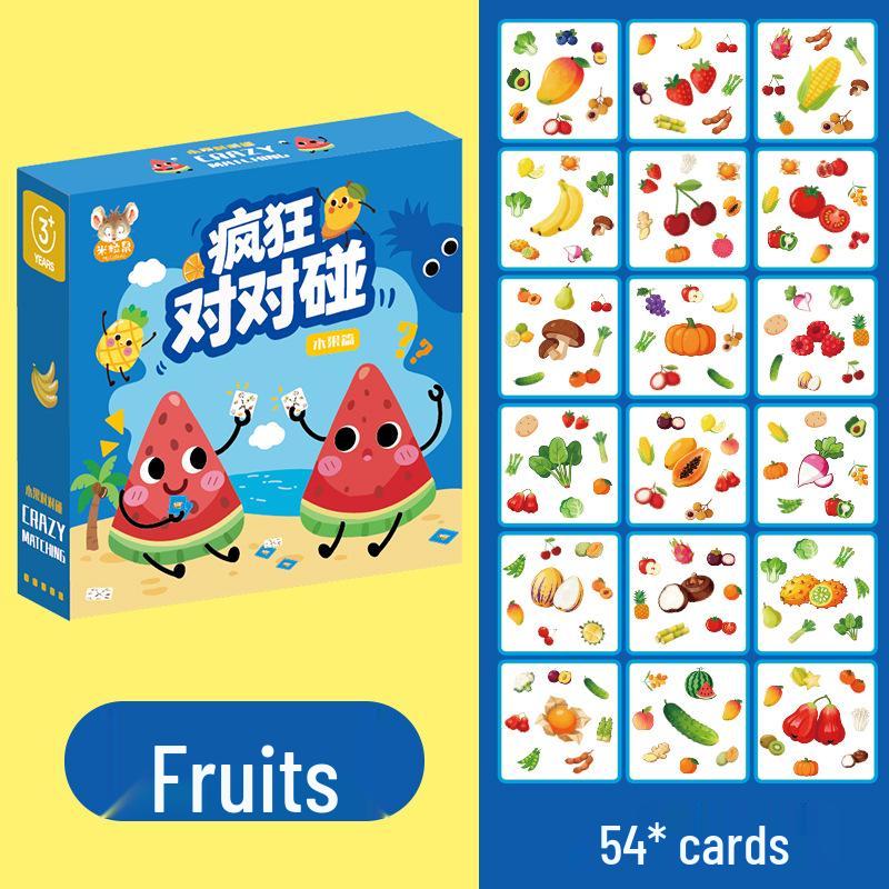 Animal Match Concentration Cards – Educational Board Game for Toddlers & Parents