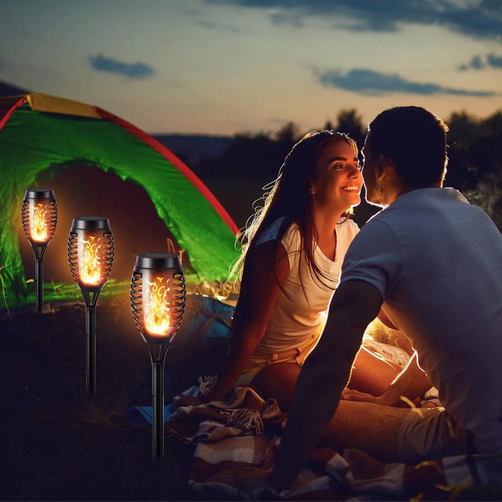 4/6/8/12 Solcellelys utendørs med blinking, vanntette LED-lys for hager, camping, fester, hager, Halloween, automatisk bryter