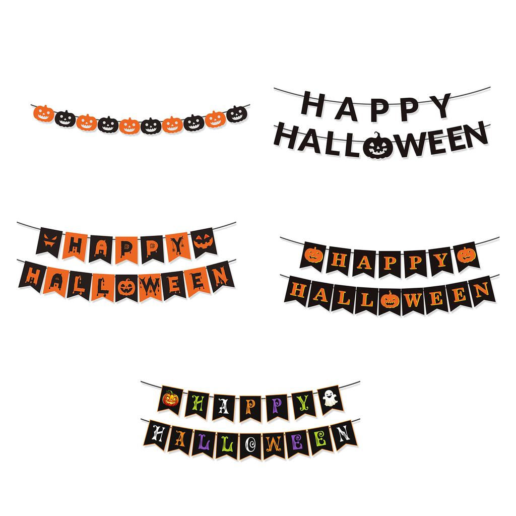 Halloweenský banner Šťastný Halloween banner s dýňovými cedulkami Halloweenské párty dekorace Závěsné párty potřeby Dárek