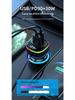 Super Fast Multifunctional Rear Seat Car Charger with PD Multi-Port Cable