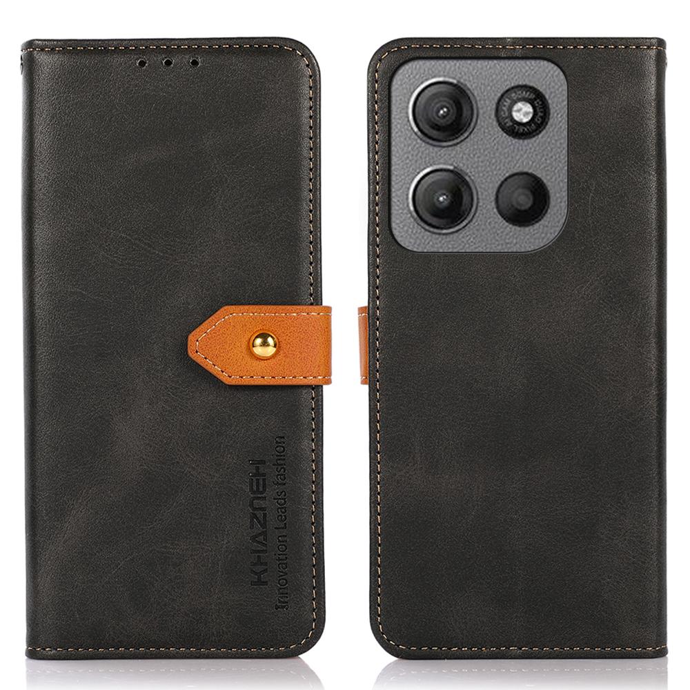 

KHAZNEH For Motorola Moto G15 4G/G05 4G Wallet Phone Case Stand Leather Flip Cover Black