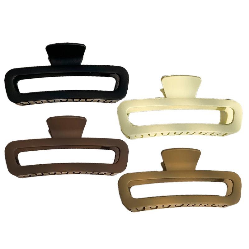 Frosted simple square shark clip back head Pan hair grab clip advanced sense hair accessories