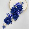 1PCS Handmade 3d sew on applique embroidery rhinestone flower patch for wedding dress