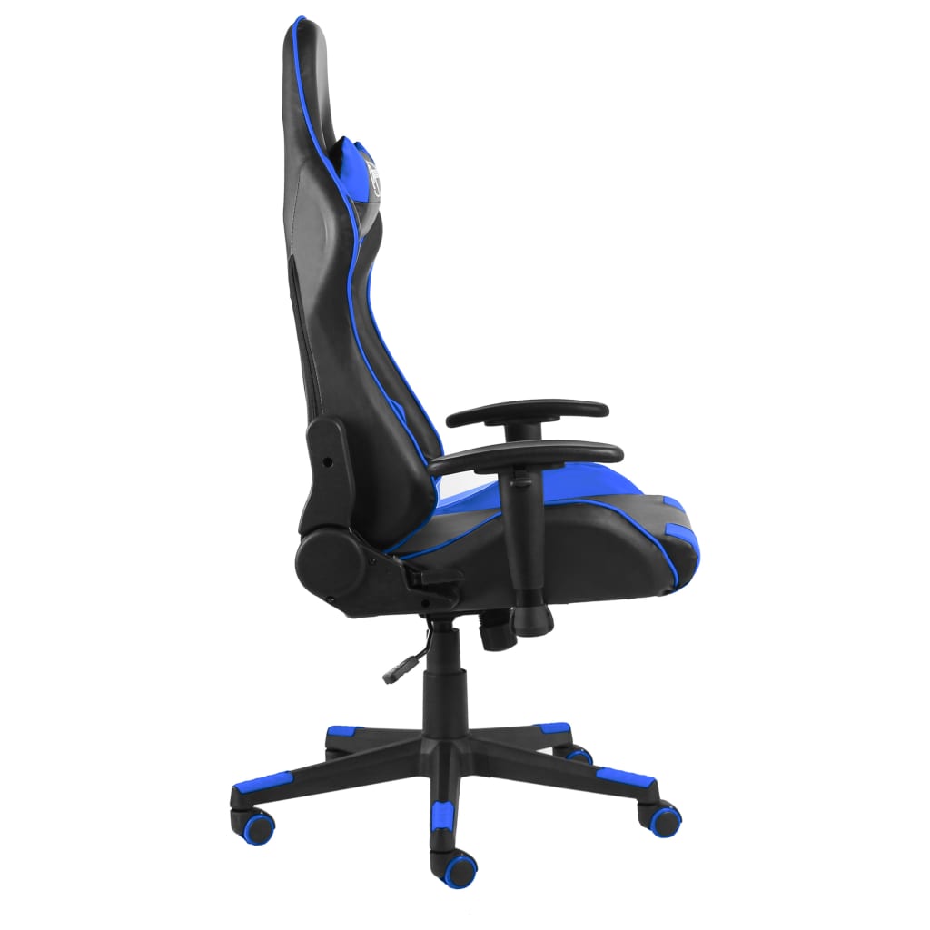 Gaming Chair Swivel Blue PVC