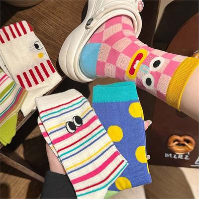 Renaissance Hollow Socks Women's Medium Tube Summer Thin Mesh Breathable Three-dimensional Animal Cute Girl Stockings