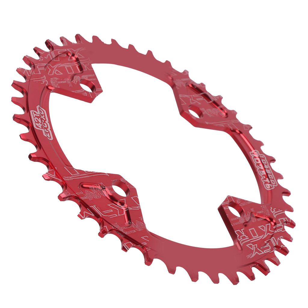 FMFXTR 104BCD Crankset Chainring Aluminum Alloy Positive and Negative 42T MTB Bicycle ChainringRed
