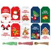 100 Pieces Paper Tags Kraft Christmas Tags Hanging Labels for Christmas Gifts