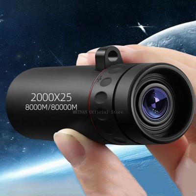 Telescopio Monocular HD 2000x25 para Exteriores Mini Portátil Telescopio para Teléfono Móvil con Soporte Telescopios para Camping Caza Observación de Aves