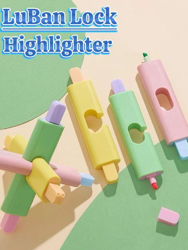 

Трехсторонние маркеры-хайлайтеры «Замок Лубань», двухсторонние двухцветные, головоломка для взрослых, развивающая игрушка для сборки, подарок для развития интеллекта