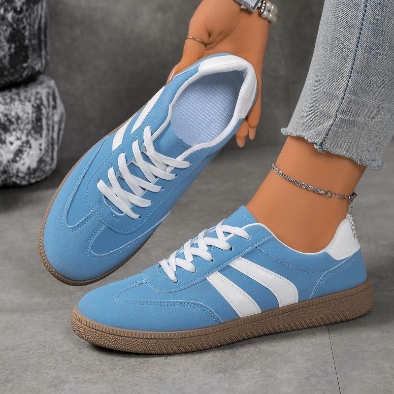 New Large-sized De Xun Shoes Round-toed Lace-up Sports Shoes Retro Flat Casual Women's Shoes