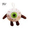 Novelty Eye Plushie Halloween Eyeball Plush Keychain, Funny Scary Stuffed Toy Pendant Polyester Fiber Doll for Backpack, Spooky Mini Bag Charm, Party