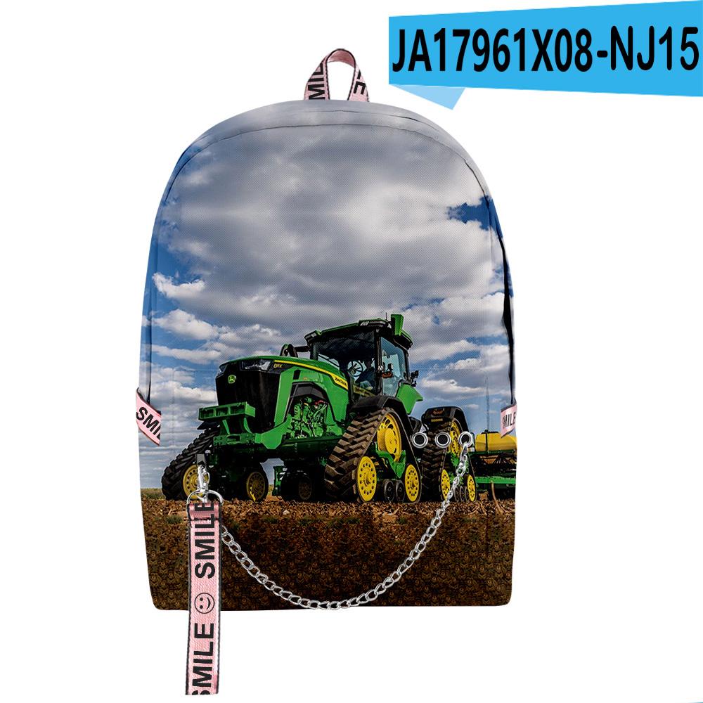 Klassiek Cool Spel Tractor Patroon Student Schooltassen Unisex 3D Print Oxford Waterdichte Notitieboek multifunctionele Reizen Rugzakken