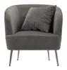 Armchair Silvery With Cushion Cm 73X66X78