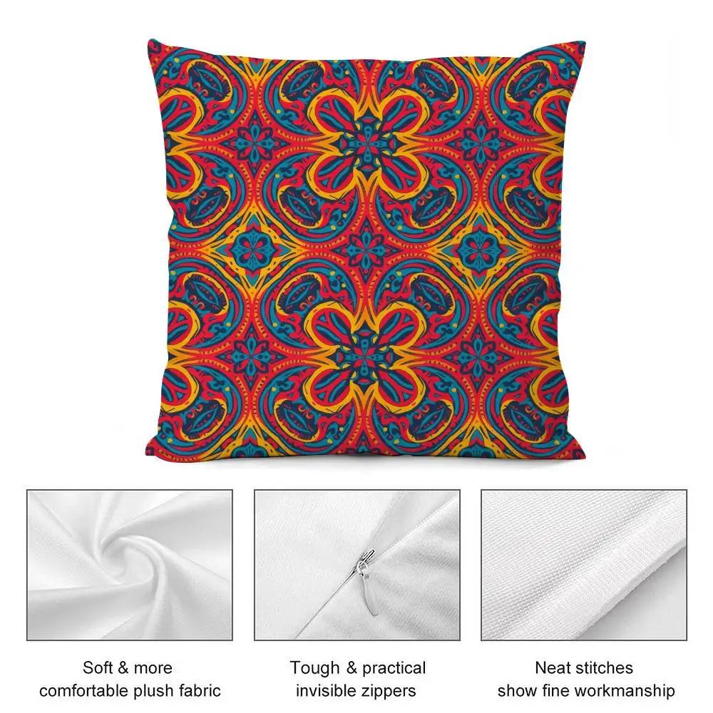 Fashion Square Pattern Pillow Case Short Plush Double-Sided Print Square Throw Pillow Covers Sofa Home Cushion Decor