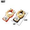 Car Top Post Battery Terminals Wire Cable Clamp Terminal Connectors Car Battery Accessories 1 Pair 12V 24V Positive Negative