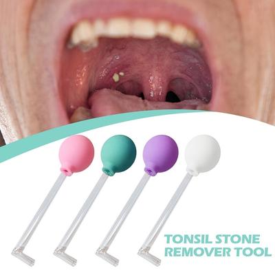 1pc Tonsil Stone Remover Vacuum Kit With Pvc Suction Ball, Cleaning Oral Care Mouth Suction, Dental Cupping Tools, Rubber Tip Gum Stimulator
