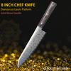 Damastmuster Kochmesser Küchenmesser Muster Scharf Japanisches Santoku Messer Hackmesser Tranchiermesser Massivholzgriff Cuchillos