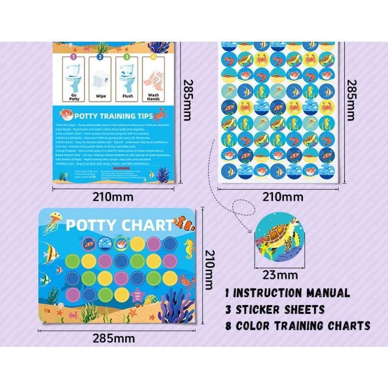 Kids Potty Training Reward Sticker Chart For Boys And Girls Habit Cultivation