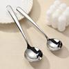 German Spoon 316 Stainless Steel Spoon for Home Use, High-End Exquisite Dining Spoon, High Aesthetic Value, Long Handle, Deep Soup Spoon