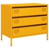 Sideboard Mustard Yellow 68 X 39 X 58.5 Cm Cold Rolled Steel