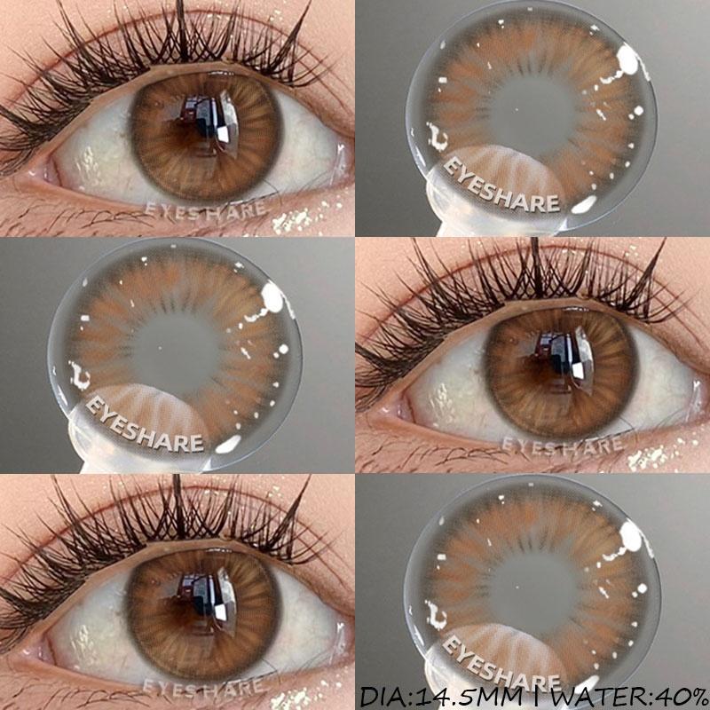 1 Pair Purple Contact Lenses for Eyes Beauty Pupils Makeup Eye Lenses Natural Brown Eye Lens Fashion Pink Lenses Yearly
