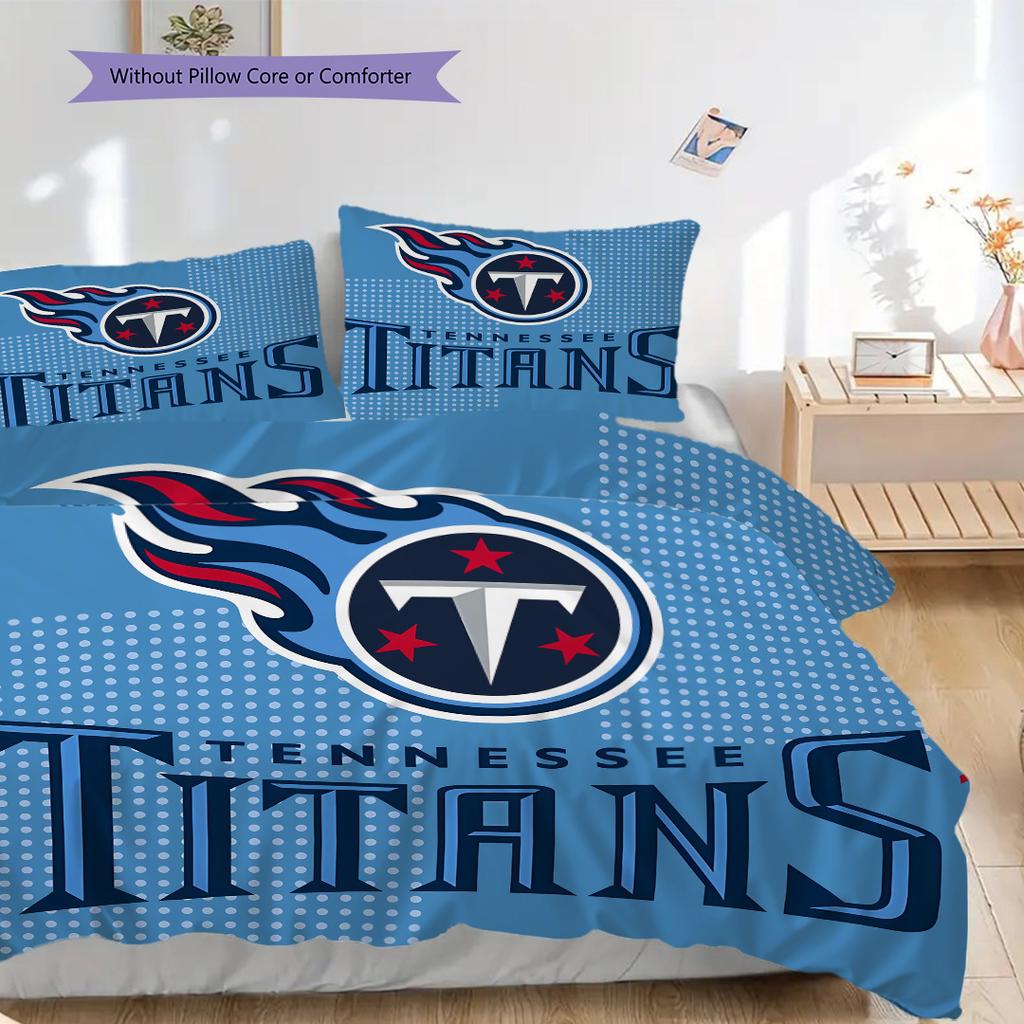Set Copripiumino Trapuntato con Fantasia Tennessee Titans Federa Decorazione per la Casa Regalo di Compleanno (1 * copripiumino + 2 * federa, senza nucleo)