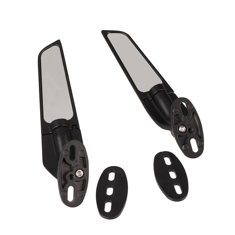 Motorcycle Wind Wing Rearview Mirror Adjustable Rotation Suitable for Kawasaki Ninja Ducati 899 Yamaha R15 Honda Suzuki GSXR1000