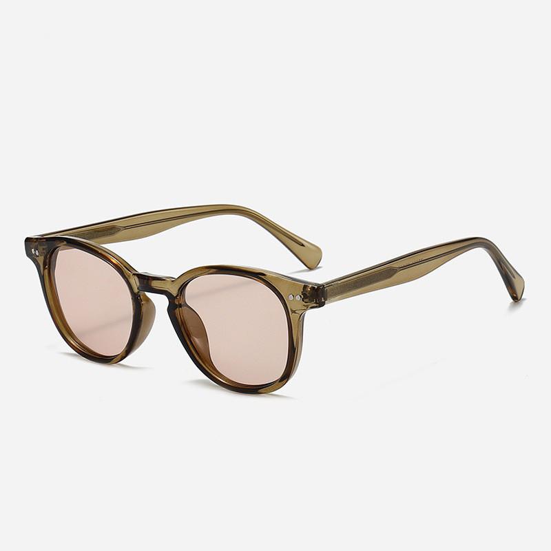 

Fashion Unisex Square Frame Sunglasses With Uv400 Antiultraviolet Coating For Driving And Party Olive Light Brown