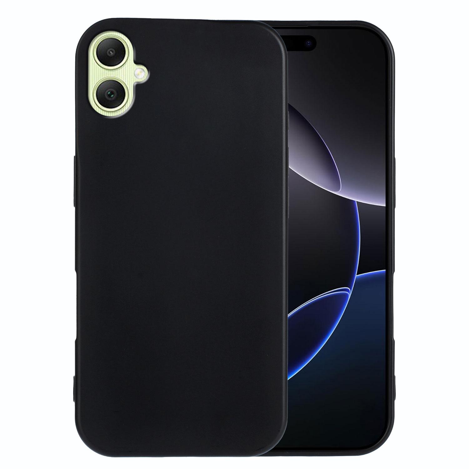 

For Samsung Galaxy A07 TPU Case Soft Matte Anti-fingerprint Phone Back Cover Black