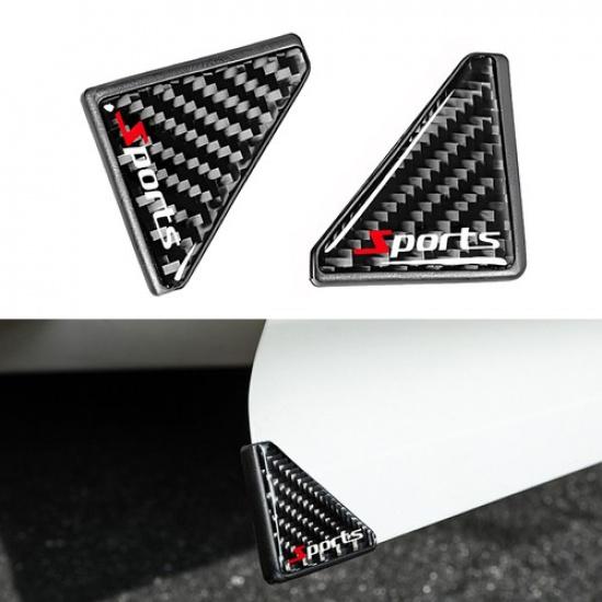 2x Carbon Fiber Car Door Corner Cover Protector Anti Scratch Sticker Accessories