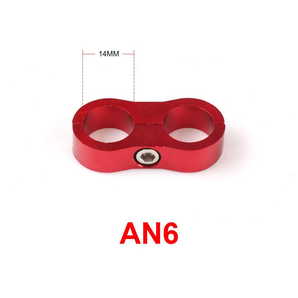 

AN4 AN6 AN8 AN10 AN12 Обплетений гумовий шланговий хомут, анодований алюмінієвий роздільник, роздільник, комплект затискачів, чорно-синій AN6 червоний