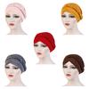 Modny Jednokolorowy Pleciony Muzułmański Turban Kapelusz Chemo Bandana Headwrap