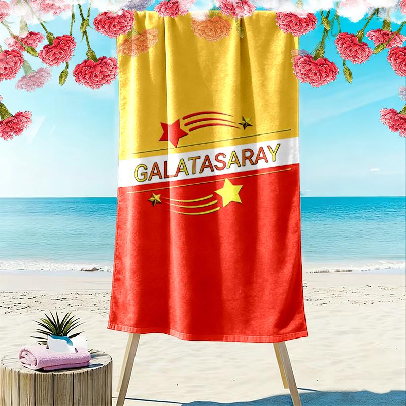 1pc Galatasaray SK Beach Towel Ideal Birthday Gift For Family, A Vibrant Beach Towel Suitable for Outdoor Activities