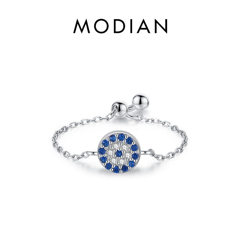 26 Style CZ Heart Flower Infinite Symbol Link Chain Ring 925 Sterling Silver Hearts Adjustable Rings For Women Jewelry