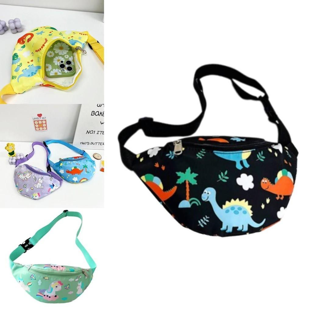 Niedliche Einhorn Kinder Hüfttasche Cartoon Dinosaurier Umhängetasche Nylonmaterial Leicht Und Diebstahlsicher