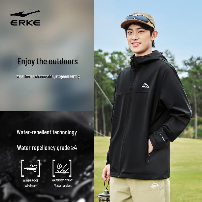 Men's 2026 Autumn/Winter Water-Repellent Outdoor Mountaineering Windbreaker Jacket by Hongxing Erke