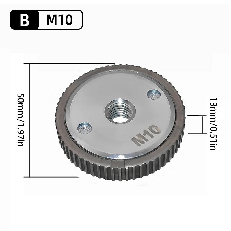

Самоблокирующаяся прижимная пластина для угловой шлифовальной машины M10 M14 Резьба 5/8-11 Пластина для угловой шлифовальной машины Быстросъемная фланцевая гайка Инструмент с электроприводом