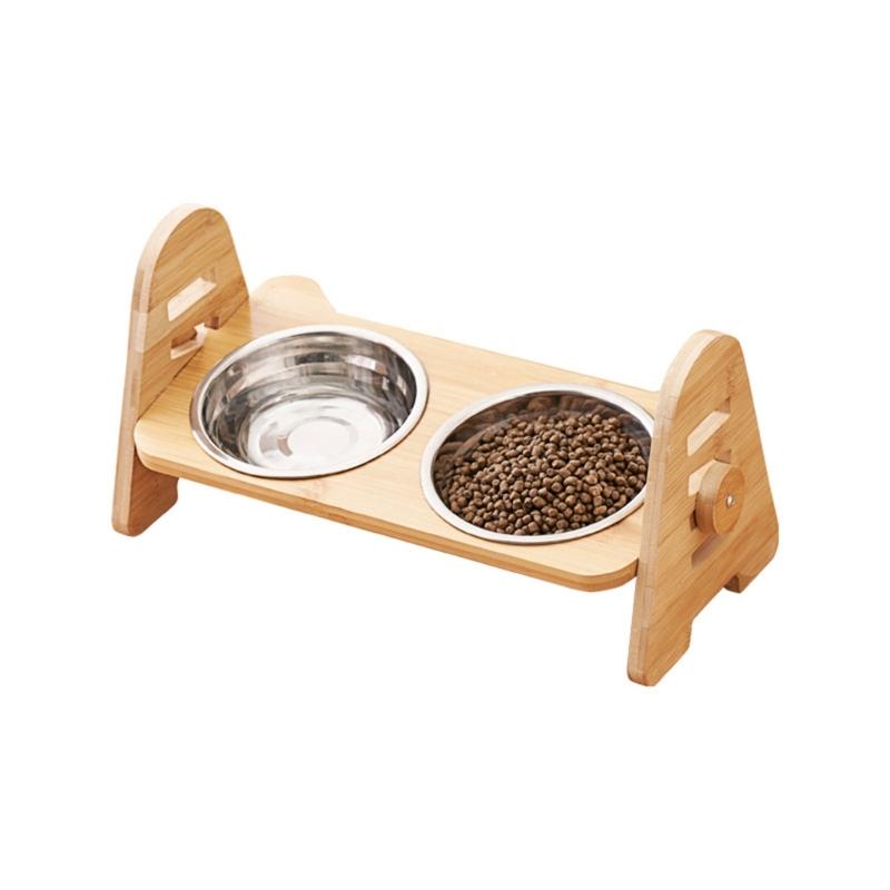 Adjustable Tilted Pet Food Bowl Cat Bowl for Food & Water Feeding Bowl Elevated Cats Bowl Anti-Slip Cat Feeder Dishware
