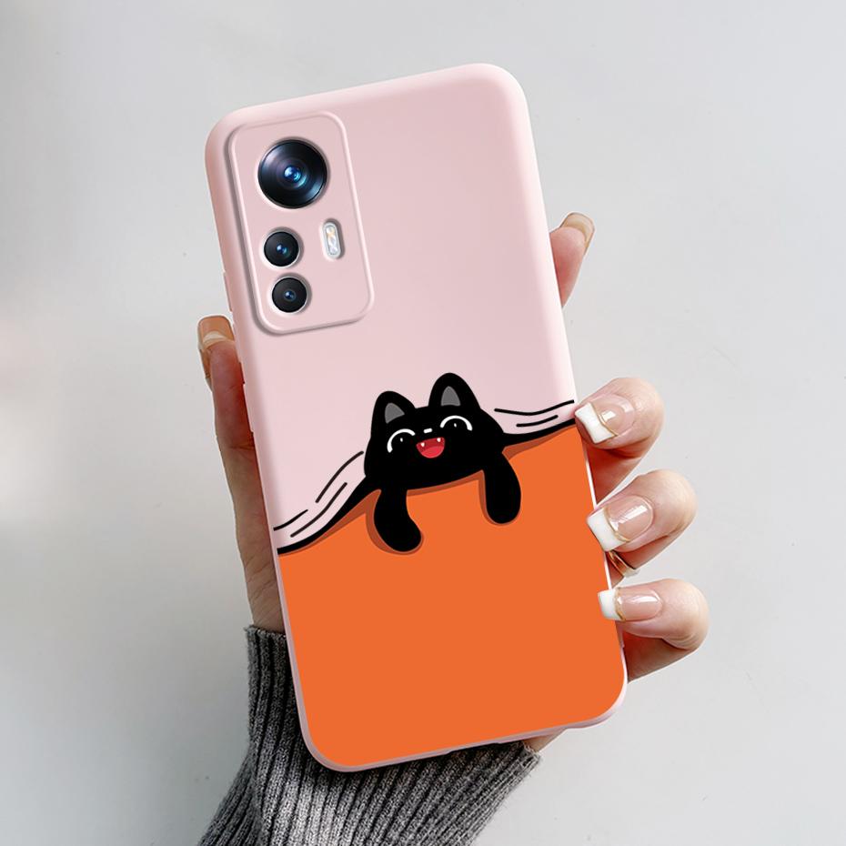 For Xiaomi Mi 12T 12 T Pro Case Cute Panda Liquid Silicone Phone Cases For Xiaomi Mi 12T 12 Mi12 T 12X Lite Pro Soft Cover Case