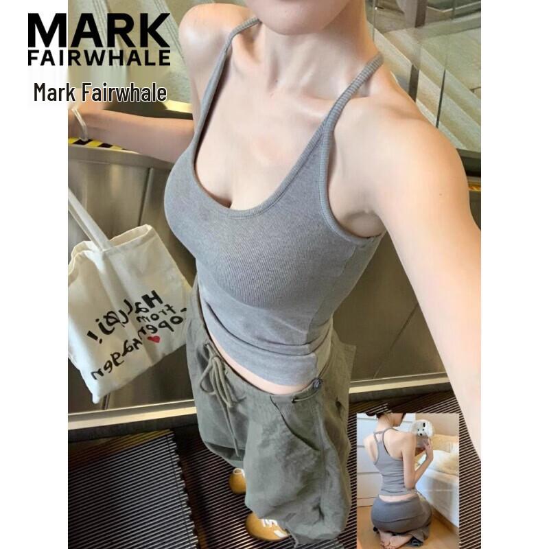 MARK FAIRWHALE Women s Ribbed Halter Camisole M