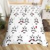 Panda Duvet Cover Set King Size Black And White Animal Comforter Cover With Pillowcases Starry Sky Blue Ultra Soft Quilt Cover