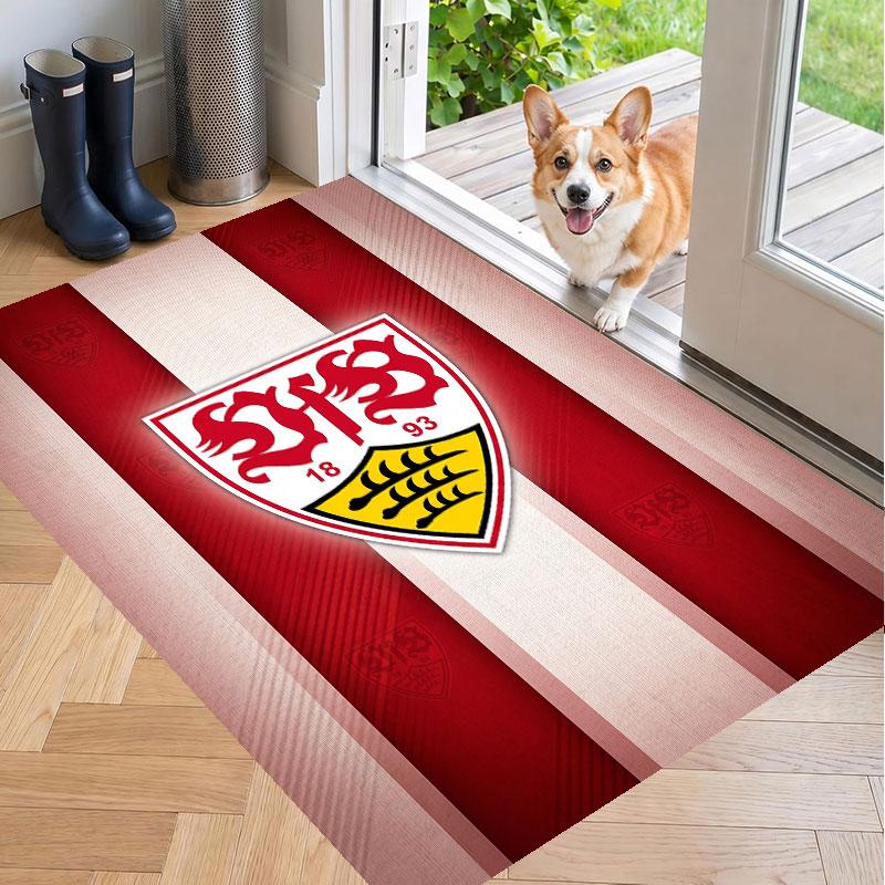 Weicher Boden Teppich VfB Stuttgart Muster Teppich Dekorative Matte Für Wohnraum Dekoration