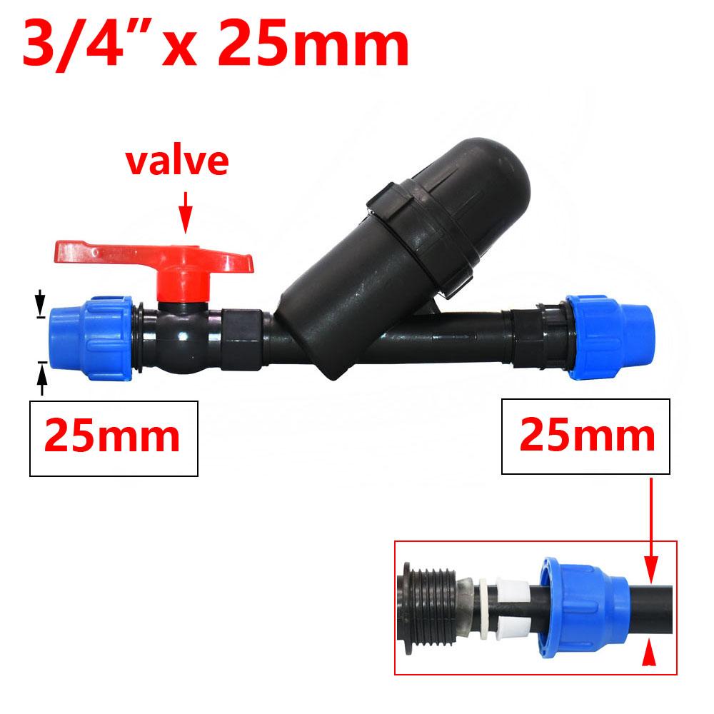 1/2 3/4 1 1.2 1.5 2 Inch Thread Tube Filter 80 120 200 Mesh Filter Joint Garden Hose Connector Aquarium Pump Metal Net Str
