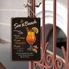"Sex On the Beach" Cocktail Sign - 19.99x30cm Vintage Metal Recipe Art for Bar & Home Decor