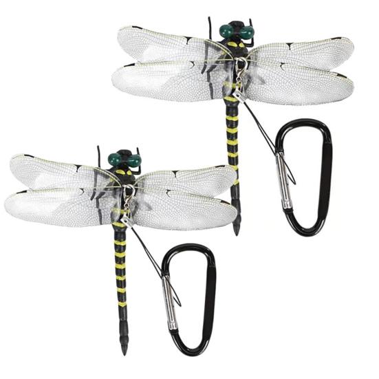 1/2/3/4Pcs Dragonfly Carabiner Clip Realistic Design Multifunctional Insect Repellent Hat