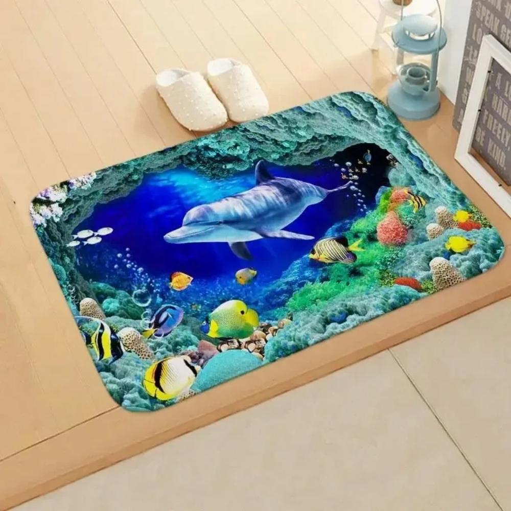 Ocean Element Floor Mat Living Room Bedroom Entry Doormat Rugs Kitchen Front Door Mats Non-slip Rug Floor Mat Home Decor