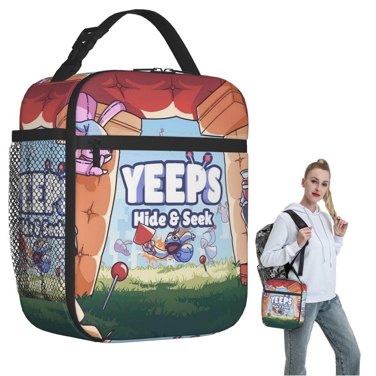 Yeeps Hide And Seek Insulated Lunch Bag for Women Kids Leakproof Food Boxes Thermal Lunch Box Tote One Size