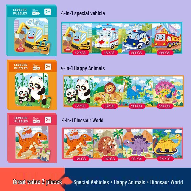 Chengchen Kids Magnetic Puzzle Educational Toy 3-Piece Set